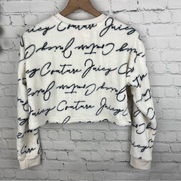 JUICY COUTURE Luxe Plush Crop Sleepwear Top size M - Picture 4 of 5